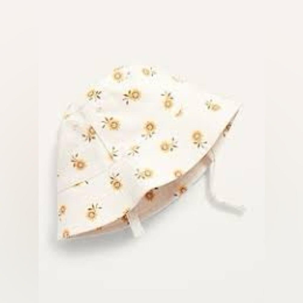 NWOT Old Navy Sunflower Print Bucket Hat Sun Hat Baby Girl Toddler Girl flower S